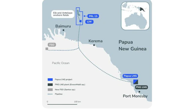 Papua LNG project map