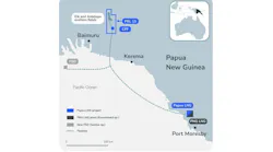 Papua LNG project map