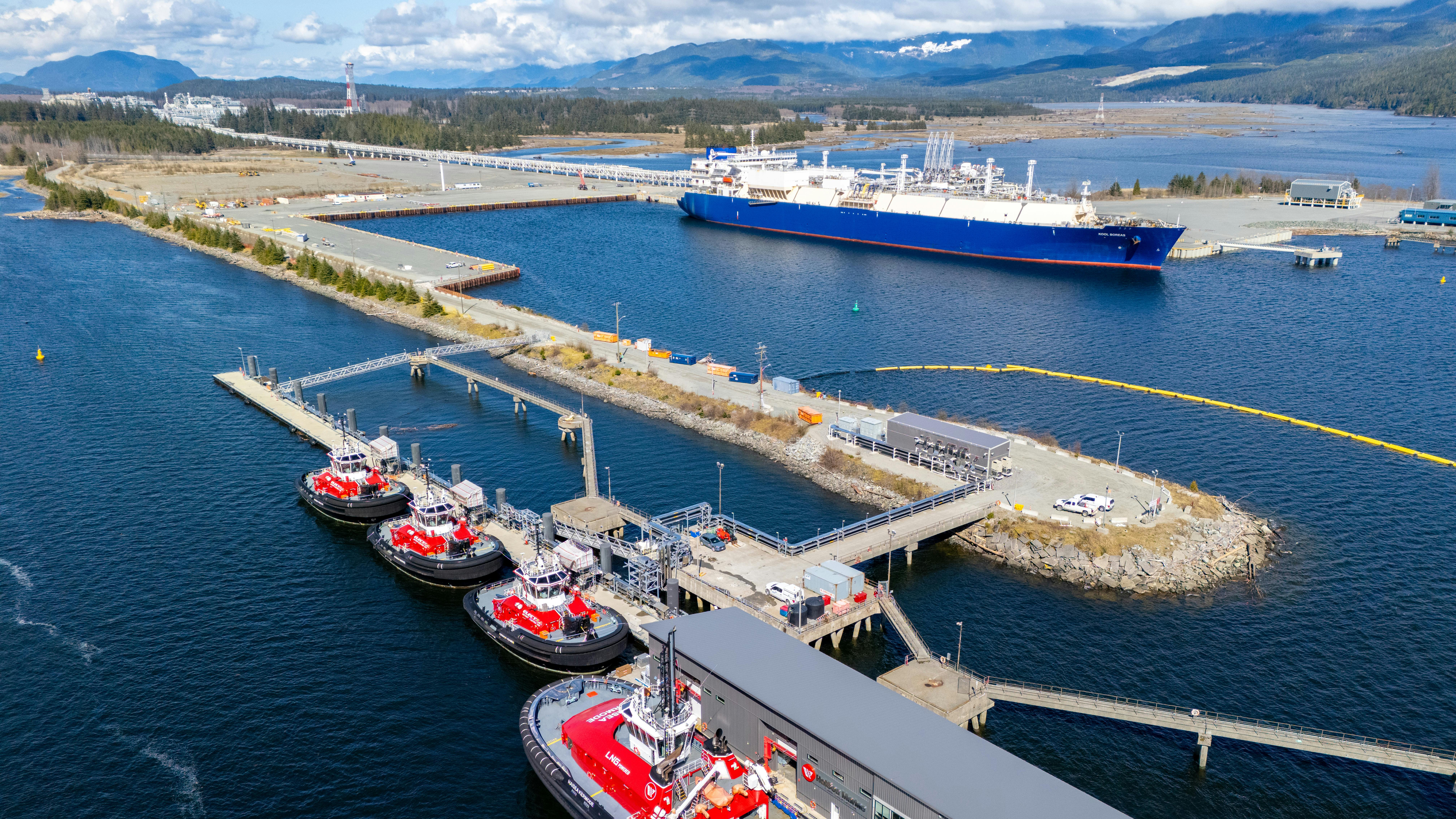 LNG Canada marine terminal in Kitimat, BC April, 2026