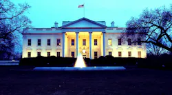 The White House at night