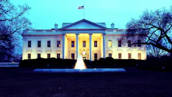 The White House at night