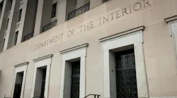 US Department of the Interior, Washington DC, exterior entrance signage