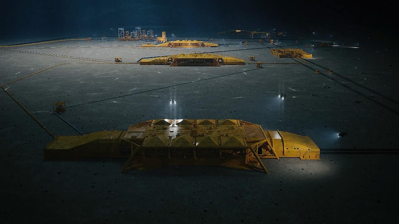 View of subsea templates at Ormen Lange field