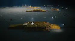 View of subsea templates at Ormen Lange field